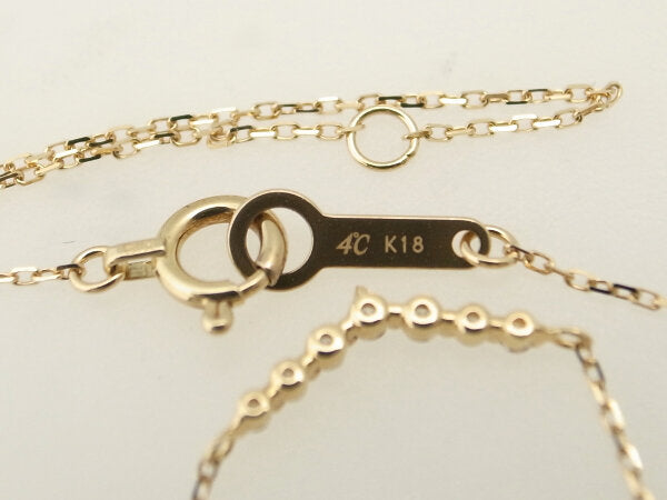 4℃ Diamond Necklace K18YG Yellow Gold 111741123017 - Elegant 18K Gold Pendant Jewelry for Women, Perfect for Anniversary, Wedding & Special Occasion Gifts