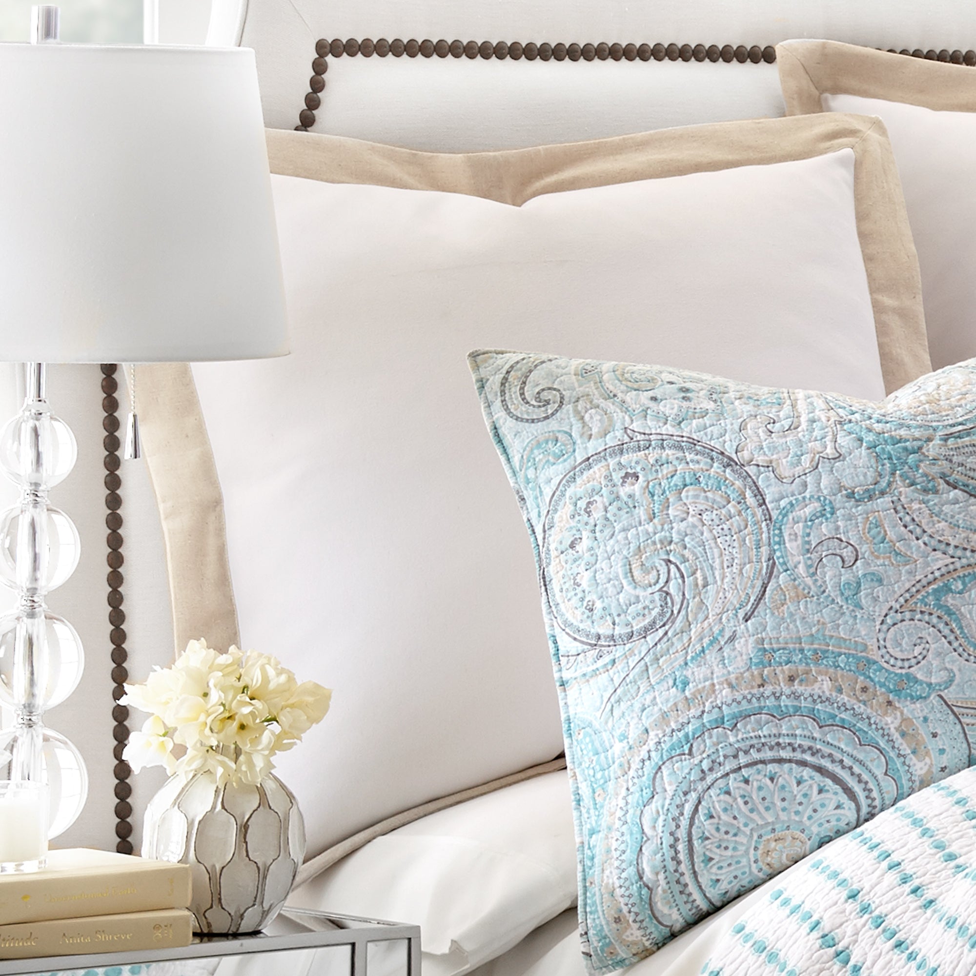 Premium Spruce Euro Sham Set - 100% Cotton Decorative Pillow Covers for Bedroom Decor, Living Room, Sofa & Couch (Set of 2)