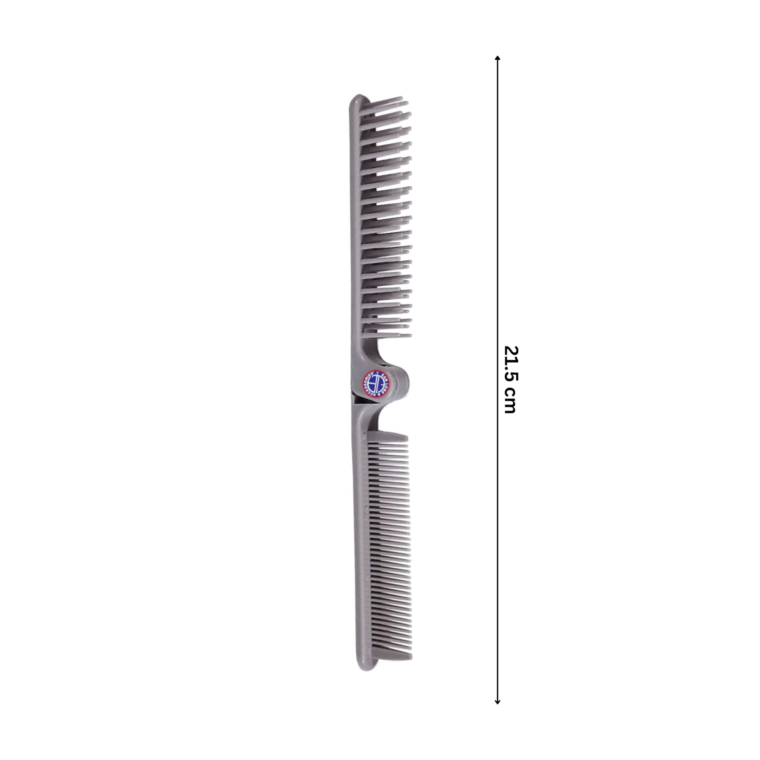 Foldable Pocket Comb for Travel - Anti Static & Frizz Free Hair Care (21.5cm) | Perfect for On-the-Go Styling, Gym Bags & Emergency Hair Fixes | Pack of 1 (Color May Vary)