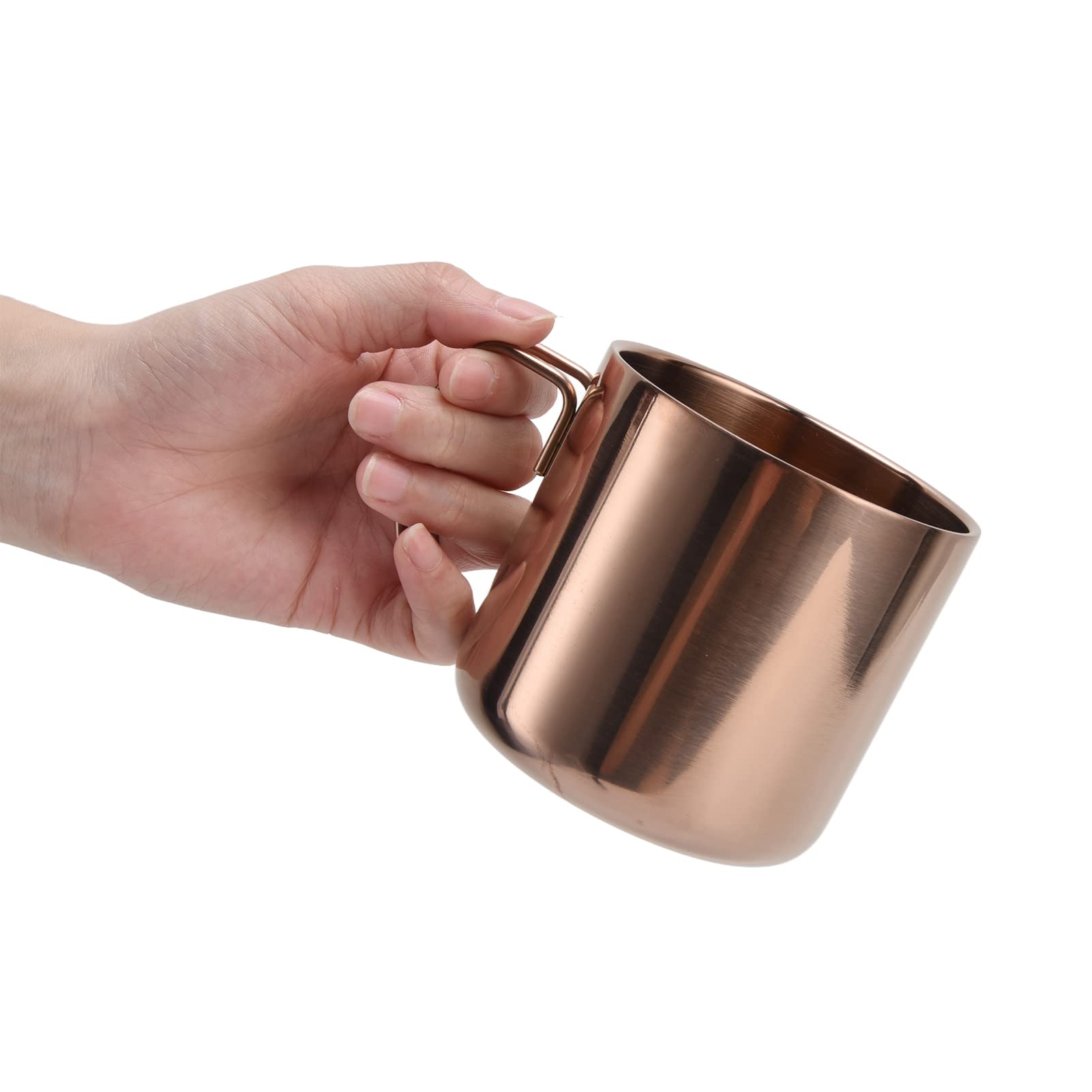OUKENS 400ml Stainless Steel Coffee Mug with Wire Handle - Insulated Travel Mug for Hot & Cold Drinks - Perfect for Home, Office, Camping and Outdoor Use