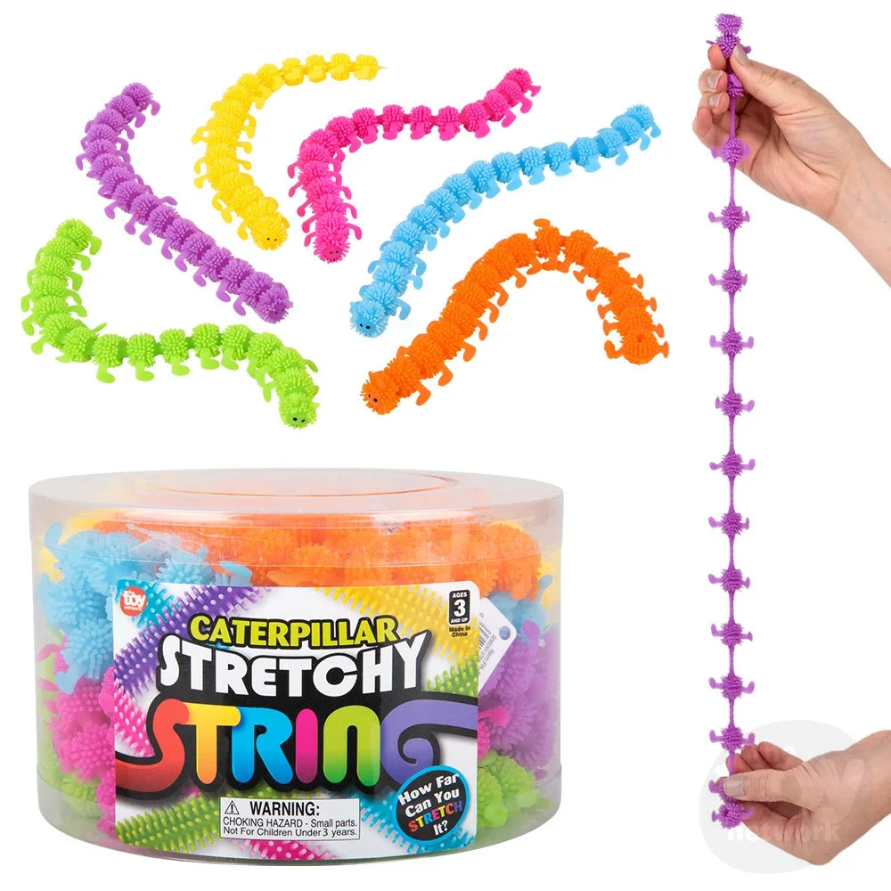 Stretchy Caterpillar String Toy for Kids - Fun Sensory & Fidget Toy for Stress Relief, Classroom, Travel & Home Play