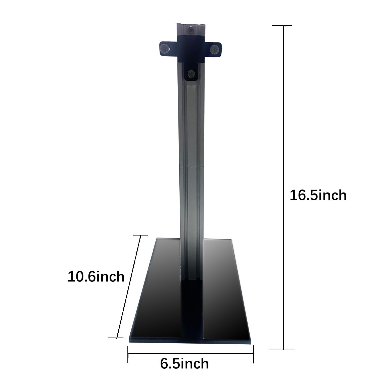 Missyou 3D Hologram Fan Desktop Stand - Aluminum Alloy Frame with Tempered Glass Base - Fits 27.5