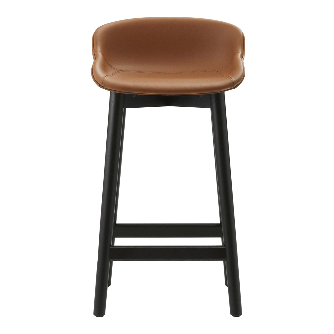 Premium Hyg Counter Stool with Full Upholstered Seat & Sturdy Wood Base - Perfect for Kitchen Islands, Breakfast Bars & Home Decor