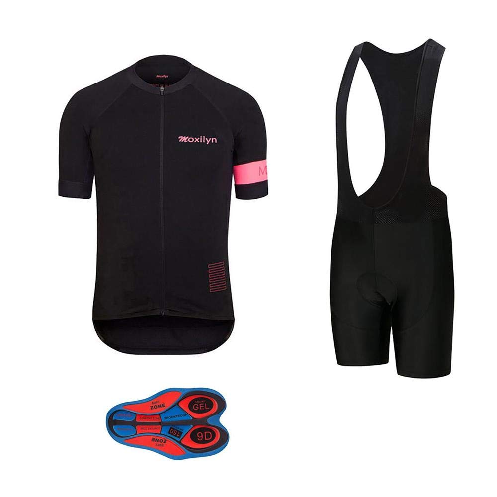 Men's Cycling Jersey & Bib Shorts Set - Quick-Dry, Full Zipper Road Bike Clothing for Professional Riders - Perfect for Long-Distance Cycling, Road Racing & Outdoor Training