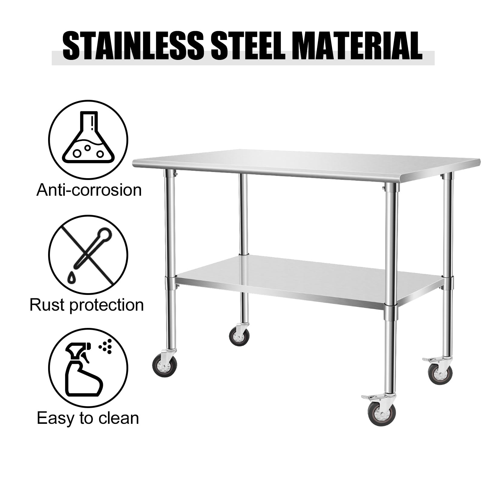 Heavy Duty Stainless Steel Work Table 48