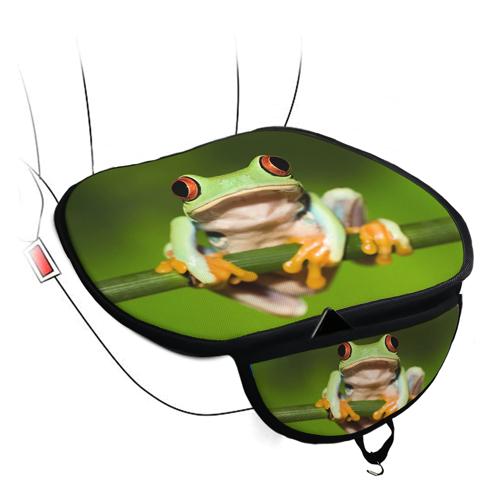 Suobstales Cute Frog Car Seat Protector - Waterproof Double Layer Seat Cover Pads (2-Pack) for Women - Universal Fit for Cars, SUVs & Trucks - Protect Seats from Pets, Kids & Spills