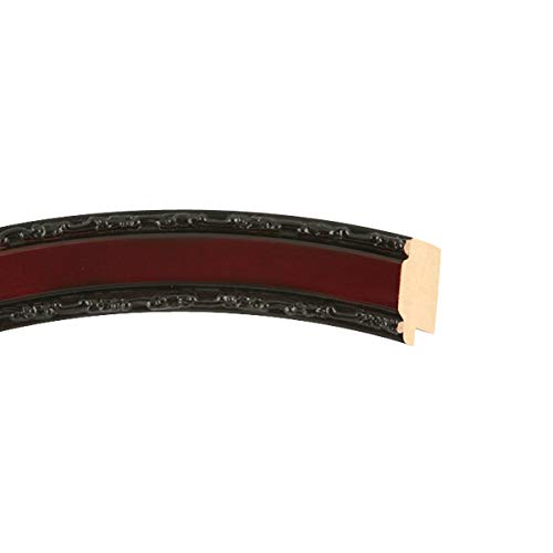 Monticello Style Rosewood Rectangle Beveled Wall Mirror - 24x28 Inches - Elegant Home Decor for Living Room, Bedroom & Entryway