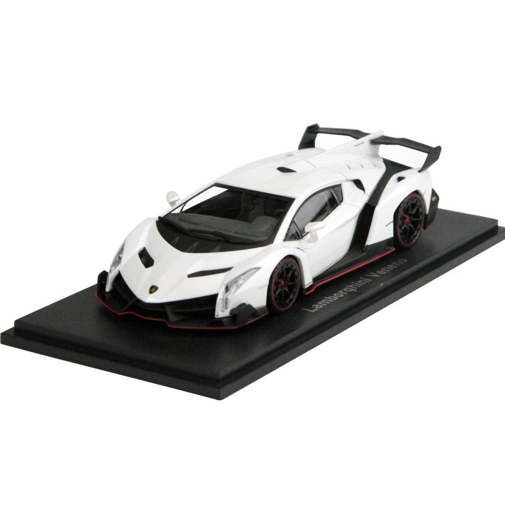 Kyosho 1:43 Scale Diecast Lamborghini Veneno Model Car - White Collectible for Display & Racing Enthusiasts | Perfect for Home Decor, Office Display & Car Collection Showcase