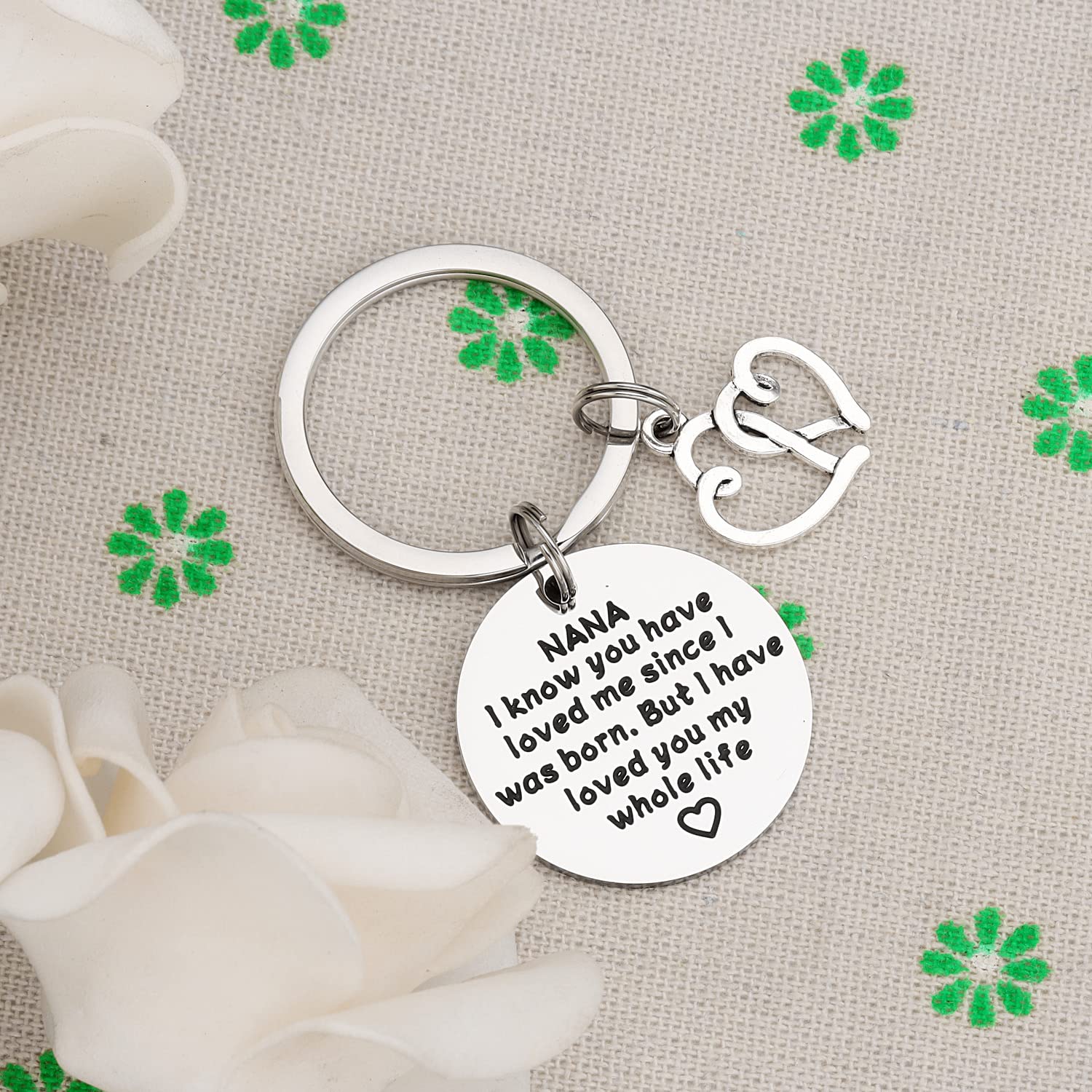 Best Nana Jewelry Gifts for Women - Engraved Bracelet & Keychain Set - Perfect Birthday, Mother's Day & Grandparents Day Presents