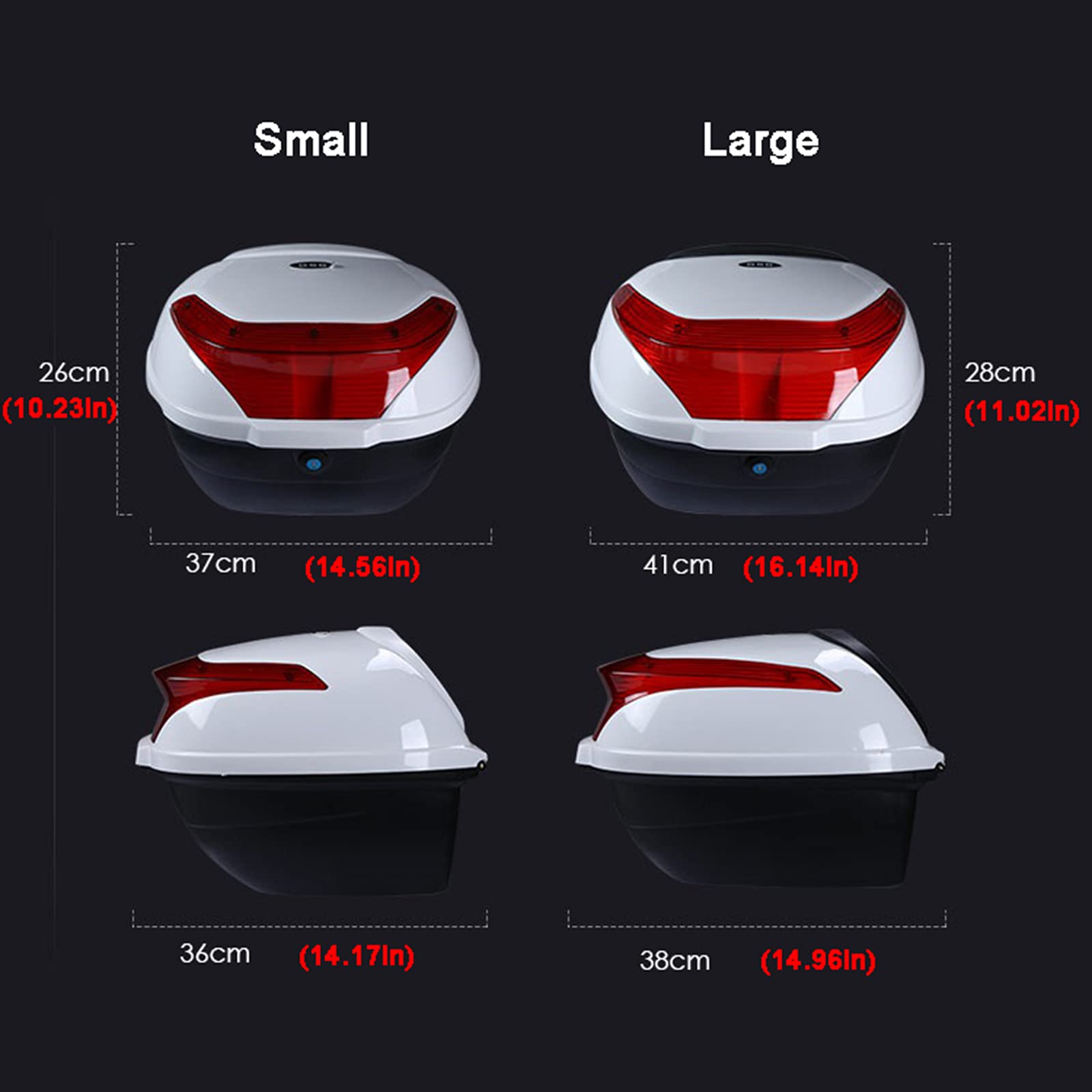 Motorcycle Top Case - Waterproof Rear Luggage Box for Scooters & Bikes | Helmet Storage Top Box with Lock | Durable Travel Tail Trunk | Perfect for Commuting, Touring & Road Trips (Green)