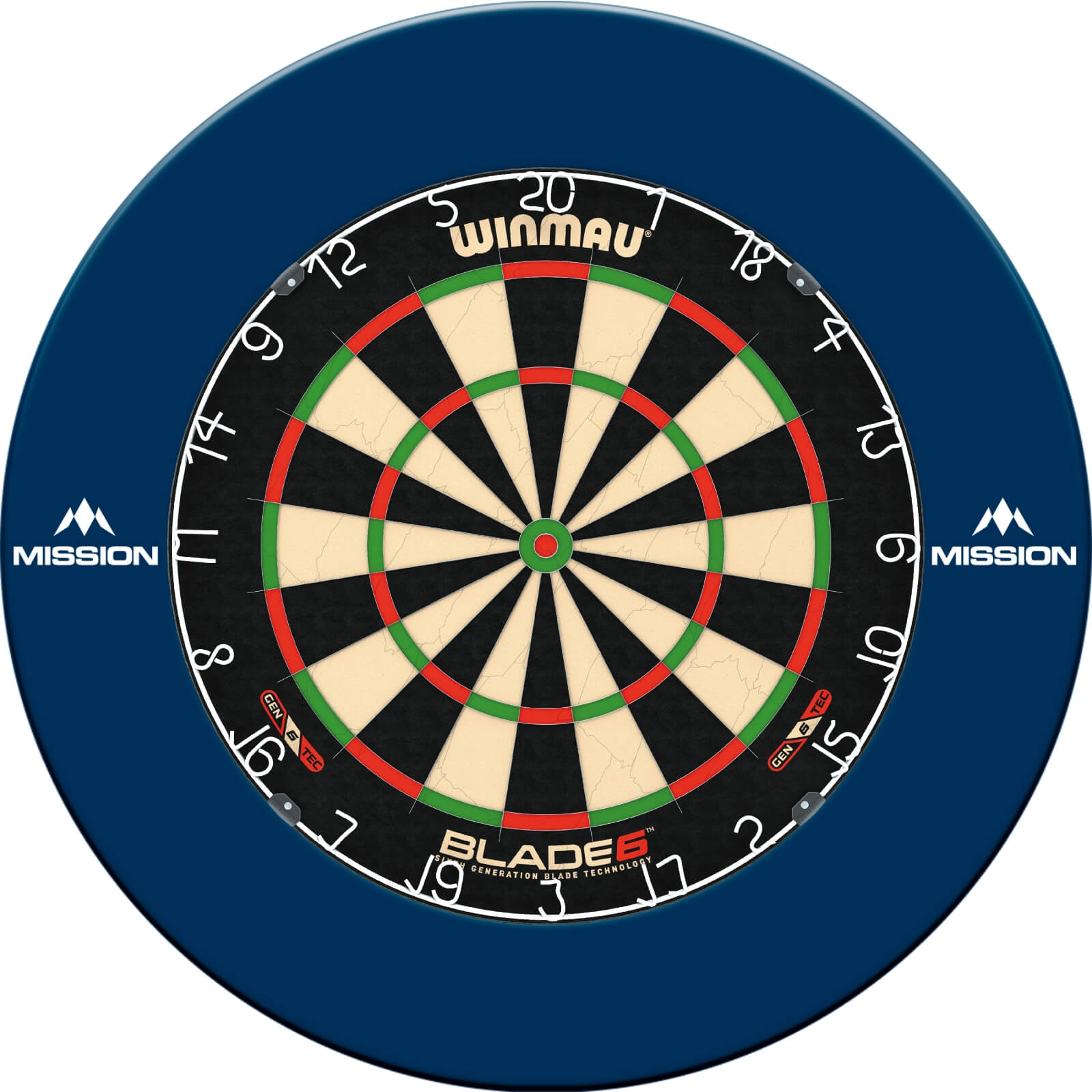 Mission Printed Dartboard Surround & Dartboard Bundle - Premium Quality Darts Set for Home & Pub Games - Perfect for Game Rooms, Bars, and Family Fun Nights