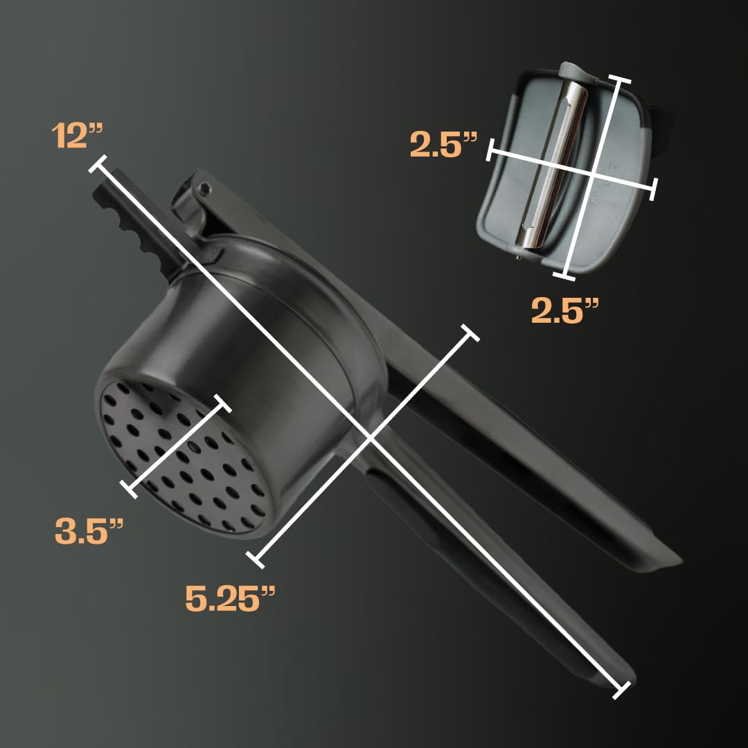 Stainless Steel Potato Ricer - Durable Kitchen Tool for Mashing & Grating Potatoes - Perfect for Mashed Potatoes, Baby Food & Baking - by Kovilo