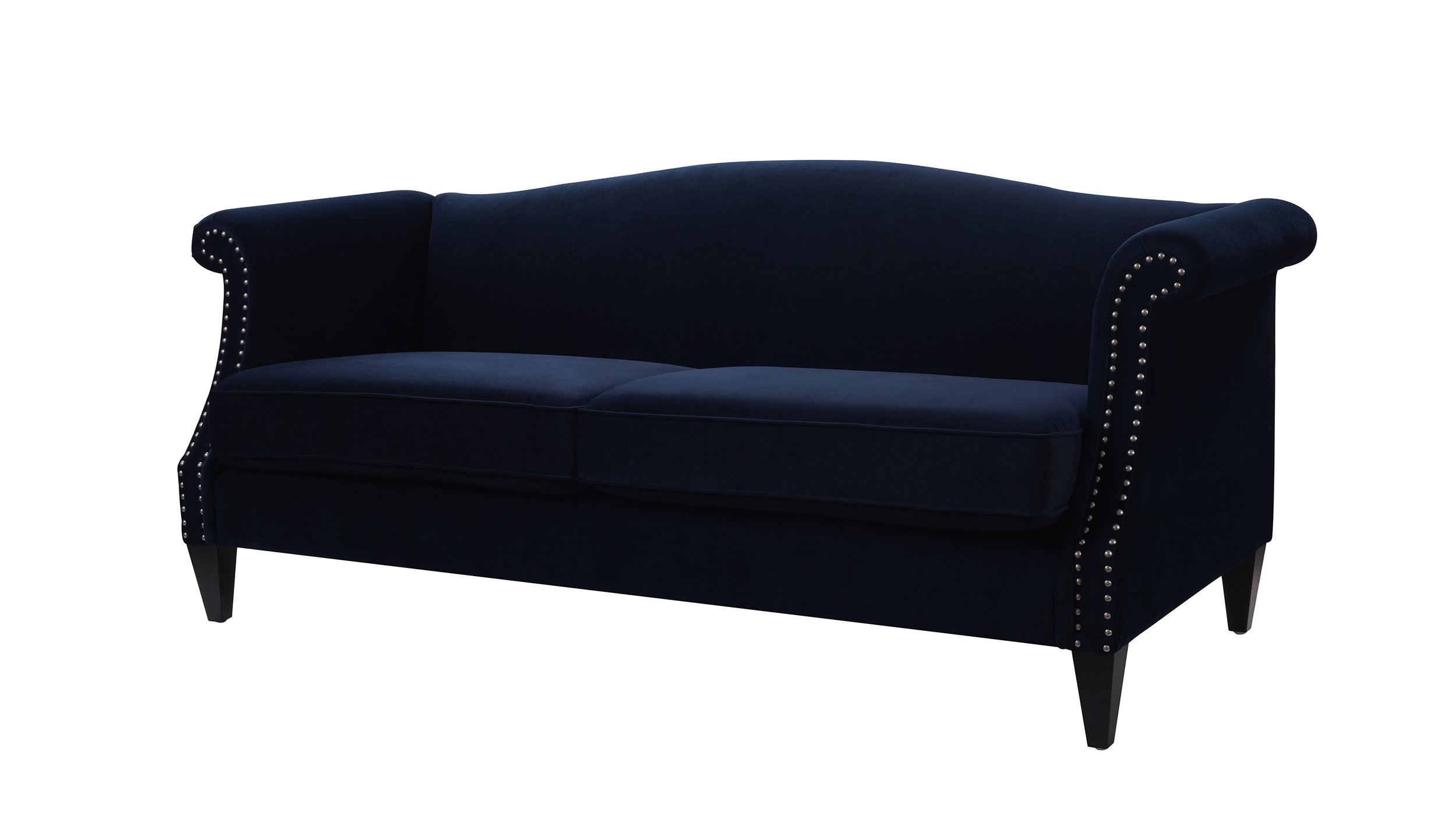 Jennifer Taylor Home Elaine Sofa - Dark Navy Blue Upholstered Living Room Couch for Small Spaces, Apartments & Cozy Home Decor