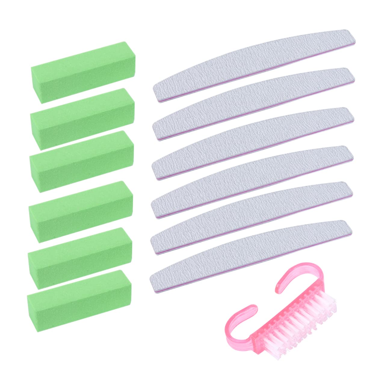 PLAFOPE 13-Piece Baby Nail Polish & Acrylic Manicure Set - Mini Nail Files, Buffers, Polish Removers & Scrubs for Women - Perfect for Home Spa, Travel & DIY Nail Care