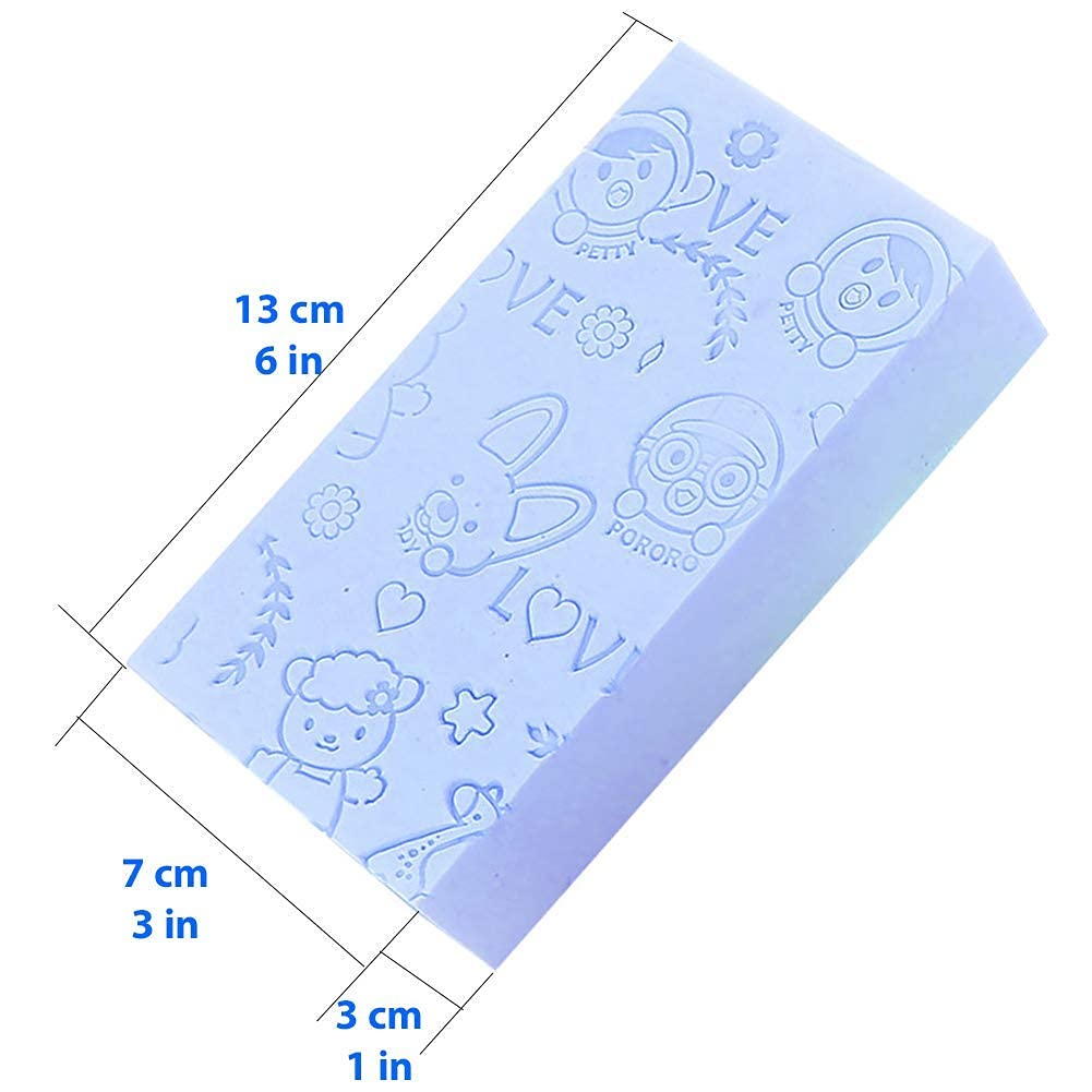 Glamlooks Professional Ultra Soft Exfoliating Sponge - Japanese Style Bath & Shower Body Scrubber for Dead Skin Removal | Cellulite Massager for Women & Men | Face & Body Exfoliator (1 Pack) - Perfect for Spa Days, Deep Cleansing & Smooth Skin Care Routine