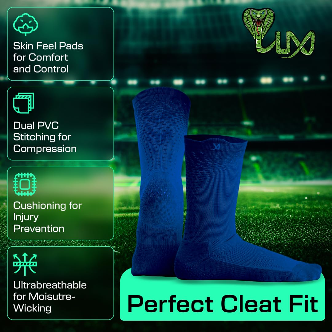 LUX Sports ProCleat Performance Grip Socks with GripArray™ - Enhanced Athletic Socks for Men & Women - Ideal for Soccer, Basketball, and Indoor Sports