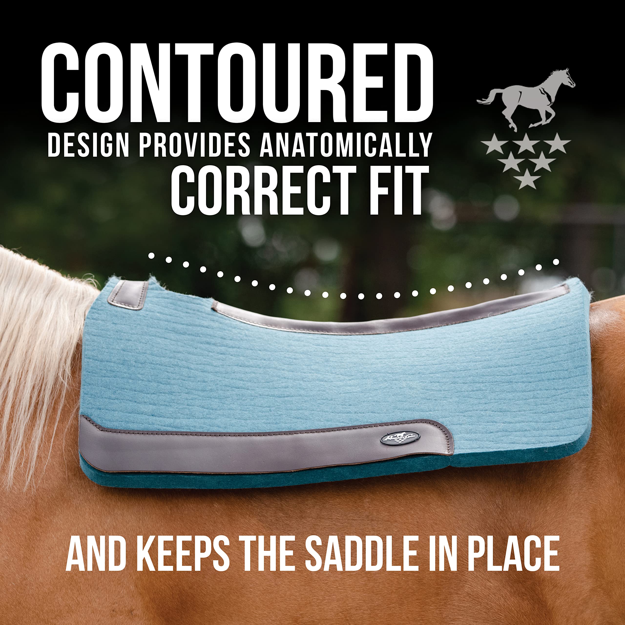 Professional's Choice 100% Steam-Pressed Saddle Pad for Horses - Premium Shock Absorption & Comfort - Ideal for Dressage, Jumping & Trail Riding
