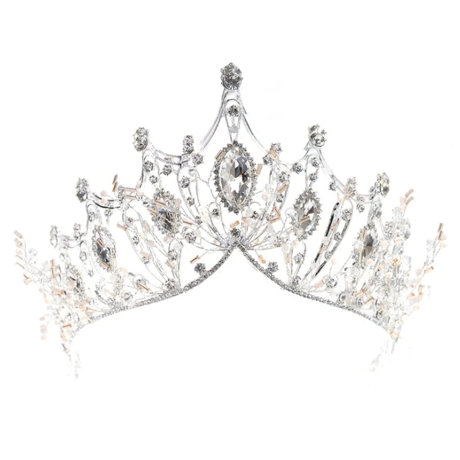 MuslimStreet Crystal Crowns for Women - Vintage Princess Queen Tiaras for Adults & Girls | Elegant Bridal Hair Accessories for Weddings, Prom, Pageants | Perfect Gift for Birthday, Halloween & Christmas Costume Parties | Royal Headpiece for Special Occasions & Photo Shoots