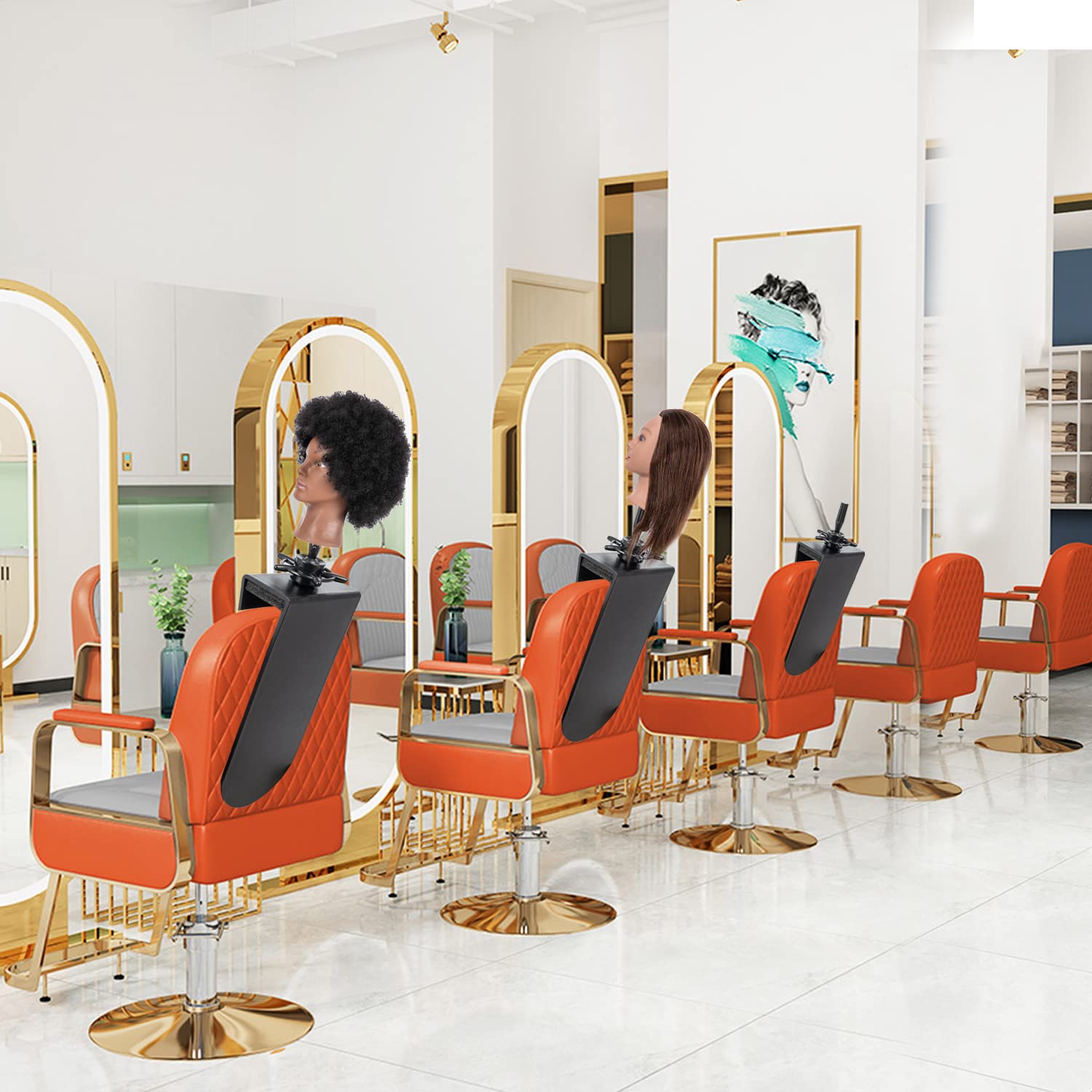 Professional Mannequin Clamp Stand for Salon Chairs - Adjustable Mannequin Head Holder for Hairstyling Practice, Braiding & Hair Styling Training (1 Pack) - Perfect for Beauty Schools & Home Salon Practice