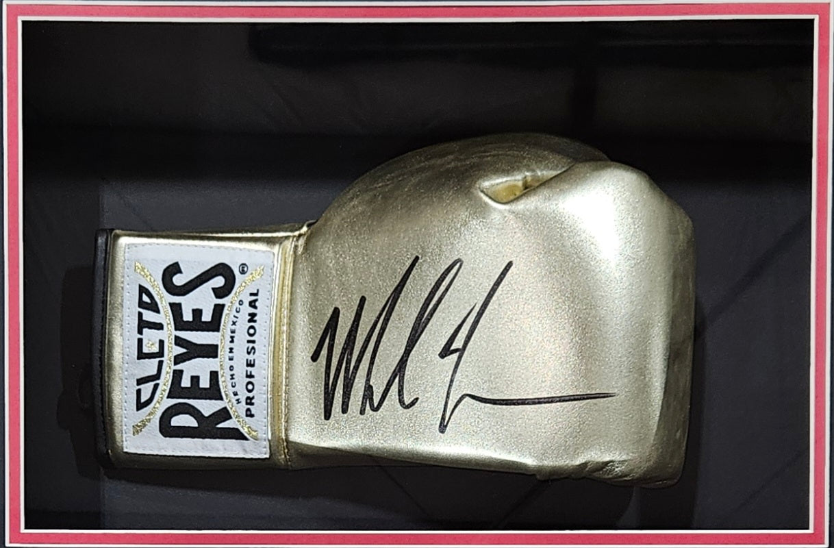 Authentic Mike Tyson Signed Gold Cleto Reyes Boxing Glove - Right Hand - JSA ITP Certified - Perfect for Boxing Memorabilia Collectors & Sports Fans