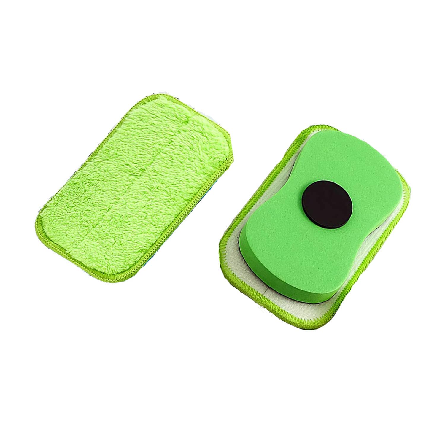 VISCAL Microfiber Dustless Chalk Eraser - Washable & Reusable Dry Erase Whiteboard Eraser for Markers - Magnetic Chalkboard Cleaner for Home, Classroom & Office (2 Pack) - Perfect for Teachers, Students & Professionals