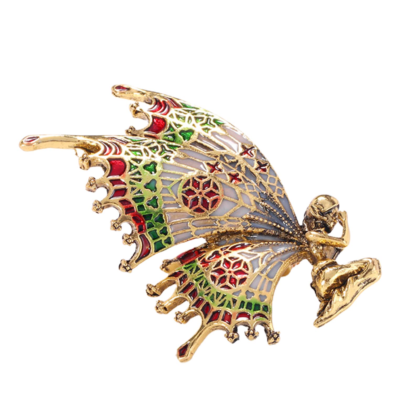 Vintage Butterfly & Angel Enamel Brooch Pins - Decorative Alloy Clothing Accessories for Women, Jackets, Scarves & Hats | Handmade Vintage-Style Fashion Jewelry Gift