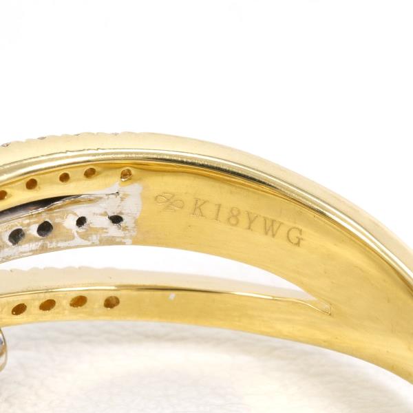 18K Yellow Gold & White Gold Diamond Ring for Women - Elegant Wedding, Engagement & Anniversary Jewelry Gift - Perfect for Proposals, Bridal Sets & Special Occasions
