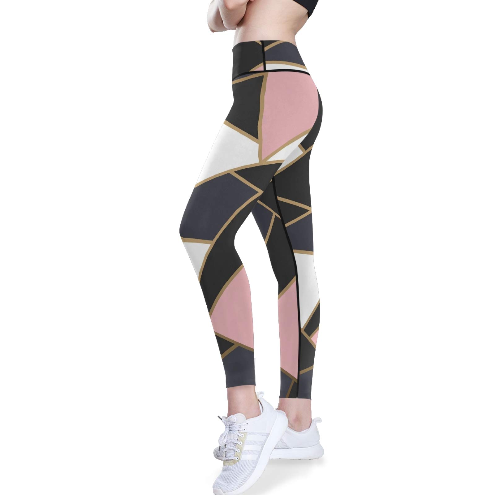 Stretchy High Waist Yoga Pants - Women's Tummy Control Leggings with Pockets for Workout & Running