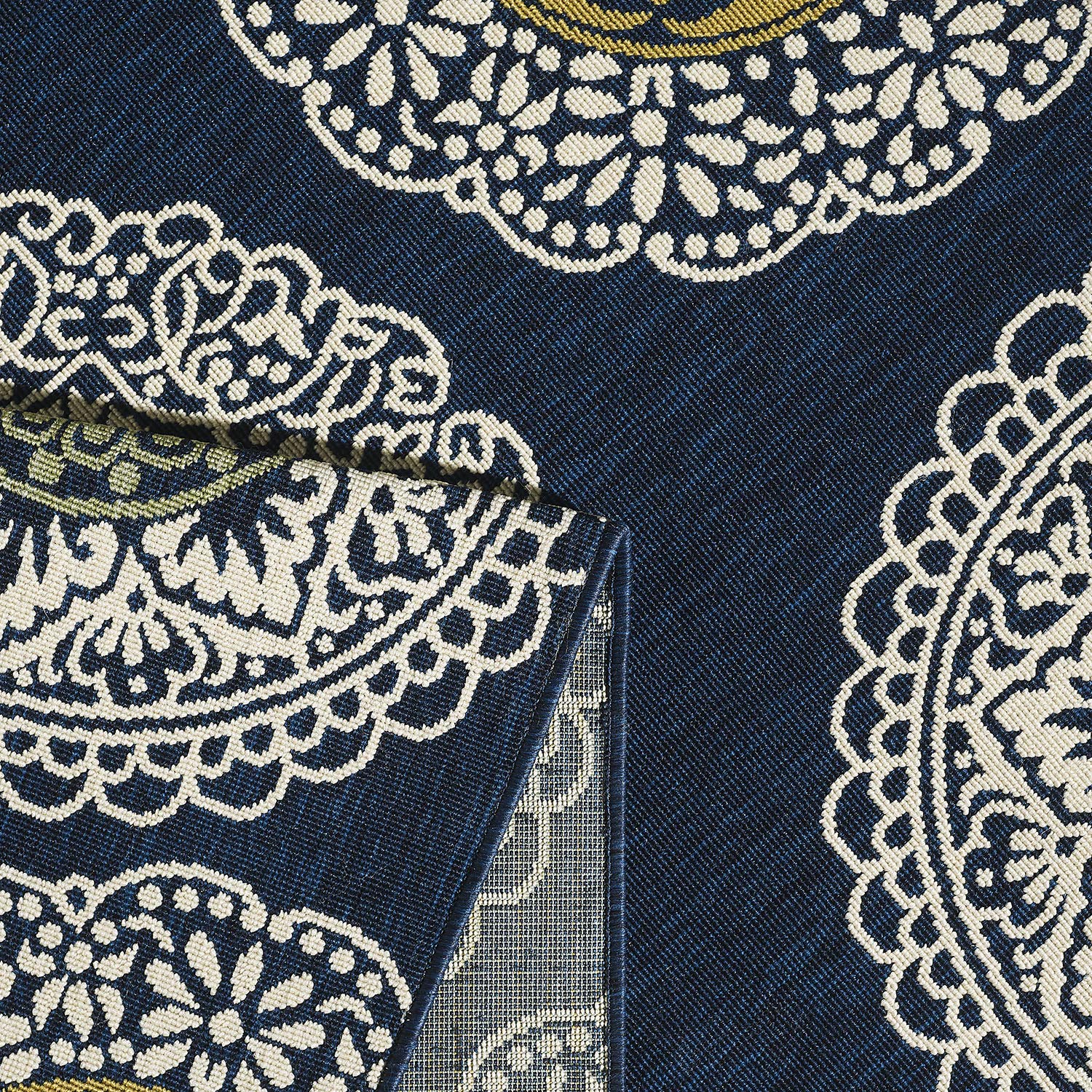 Havani Anshayo 2' x 3' Blue Medallion Indoor Outdoor Area Rug - Perfect for Living Room, Bedroom, Patio & Entryway Decor