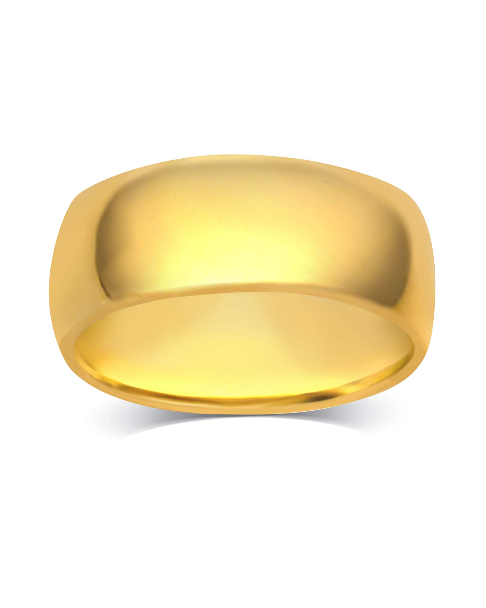 10K Solid Gold Comfort Fit Wedding Band - 2MM to 8MM High Polished Unisex Ring for Men & Women | Anniversary, Engagement, Promise Ring Gift | White Gold & Yellow Gold Options with Jewelry Box