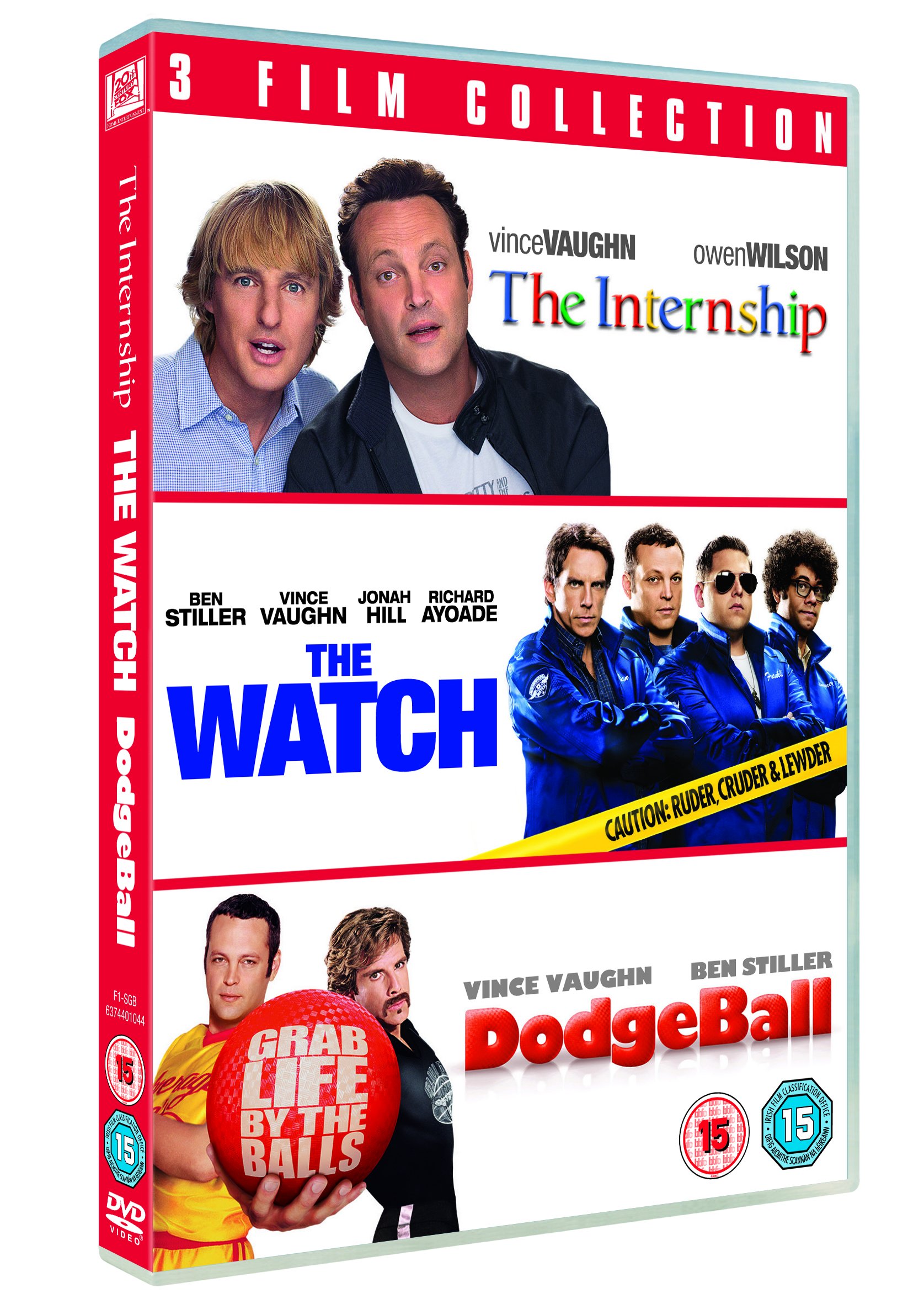 Funny Movies Collection DVD - The Internship, The Watch, Dodgeball - Perfect for Movie Nights, Gifts & Comedy Lovers