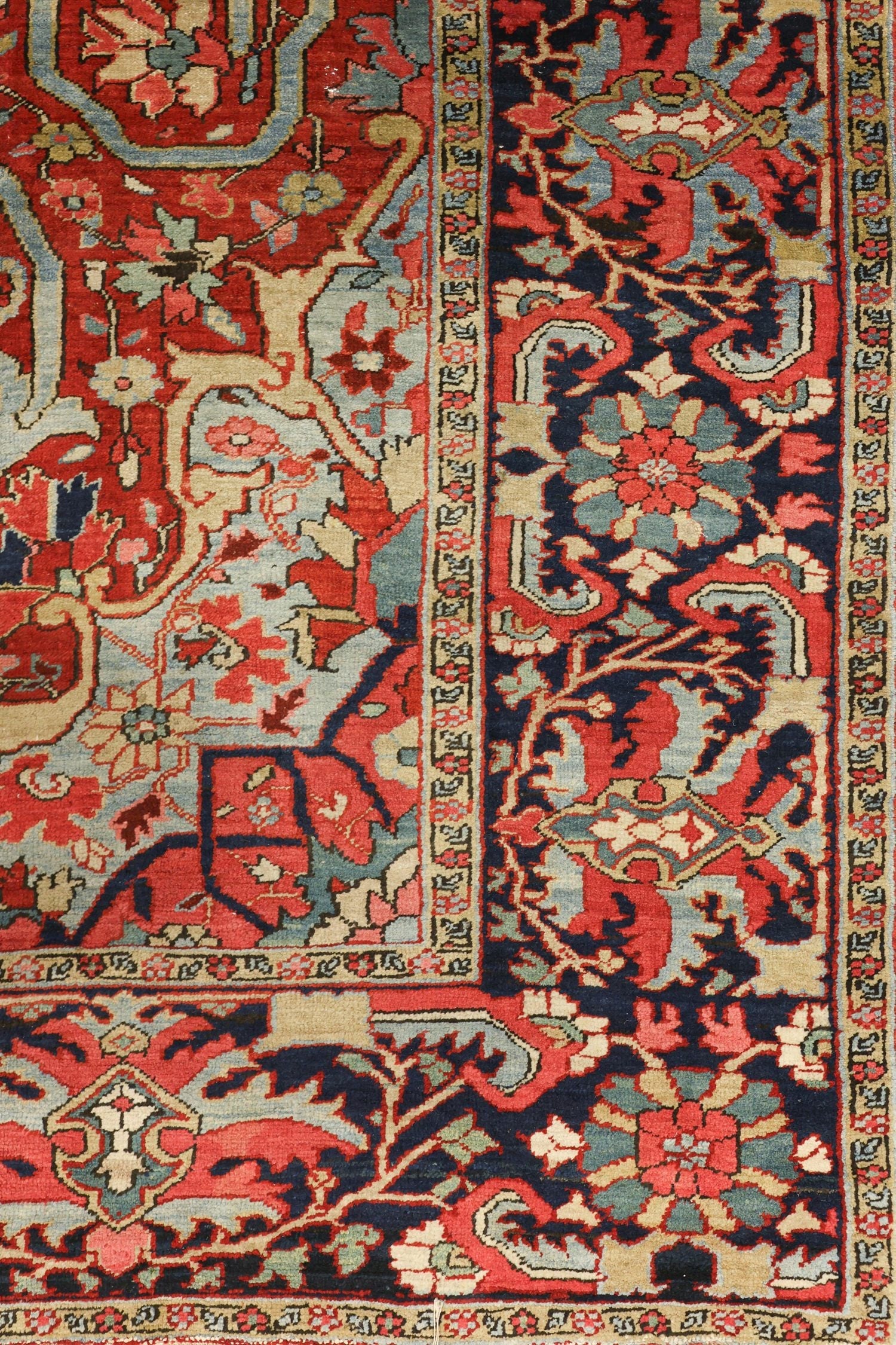 Antique Heriz Handwoven Tribal Rug J76450 - Authentic Persian Carpet for Living Room, Bedroom & Home Decor