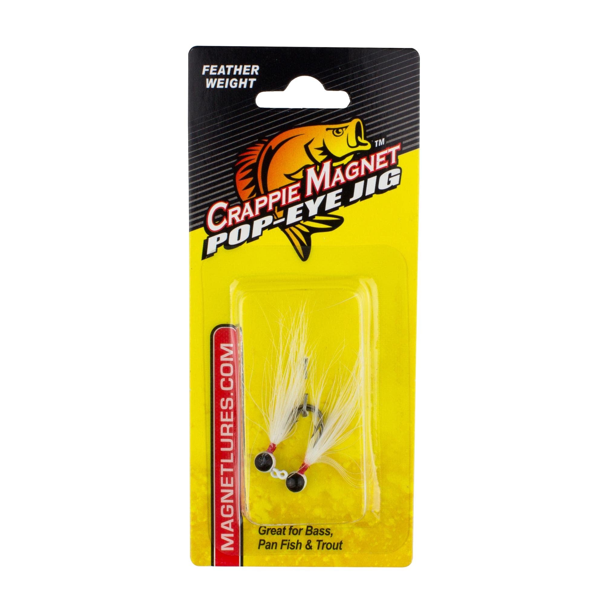 Leland's Lures Crappie Magnet Pop-Eye Jig - Premium Fishing Lures for Crappie, Bass & Panfish - Perfect for Freshwater & Ice Fishing