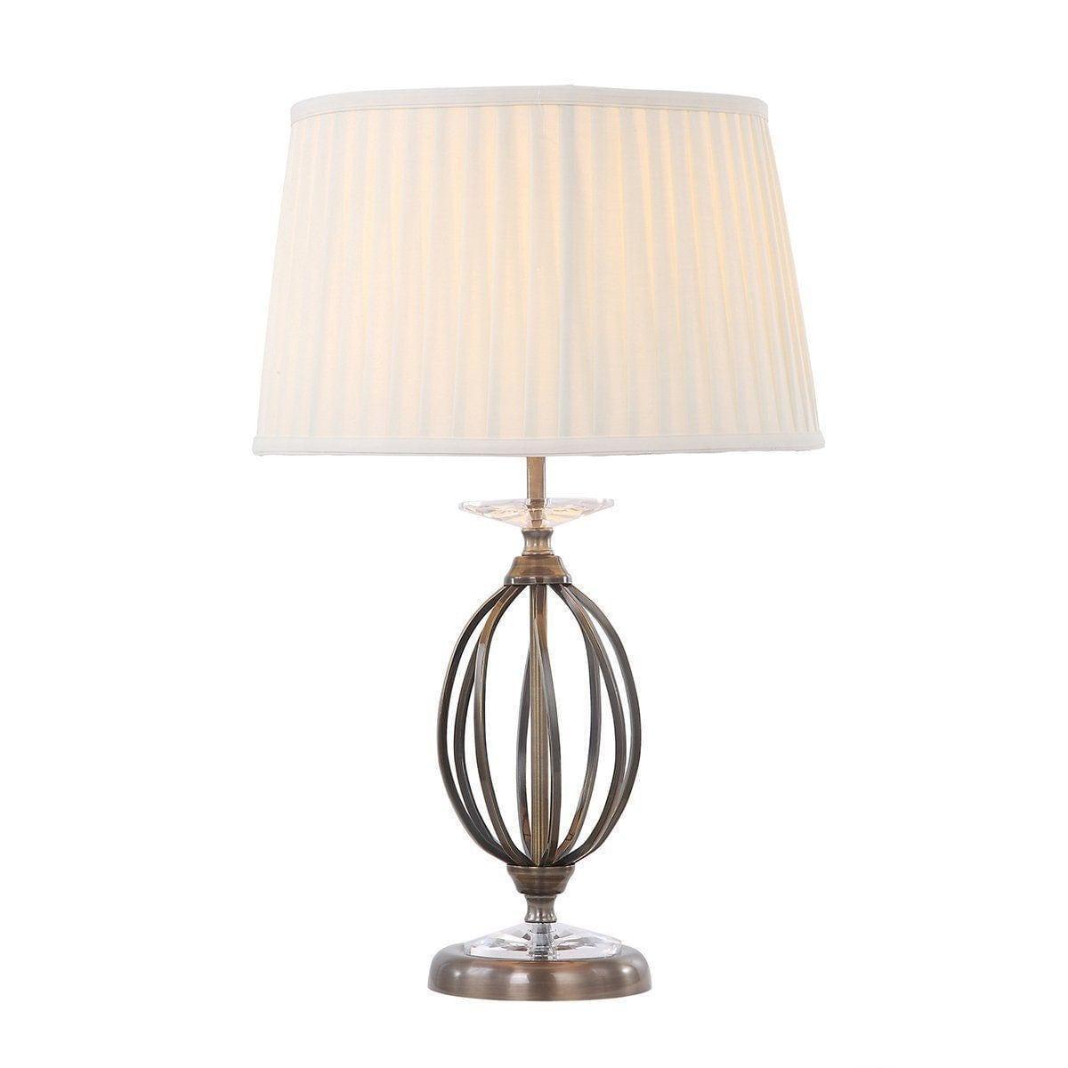 Elstead Aegean Aged Brass Table Lamp - Vintage Style Desk Lamp for Living Room, Bedroom & Office - Warm Ambient Lighting for Home Decor