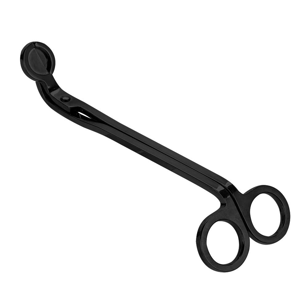 Premium Stainless Steel Candle Wick Trimmer & Heart Clip - 1PC Black Plated Scissors Tool for Candle Care | Perfect for Aromatherapy, Home Decor & Romantic Ambiance