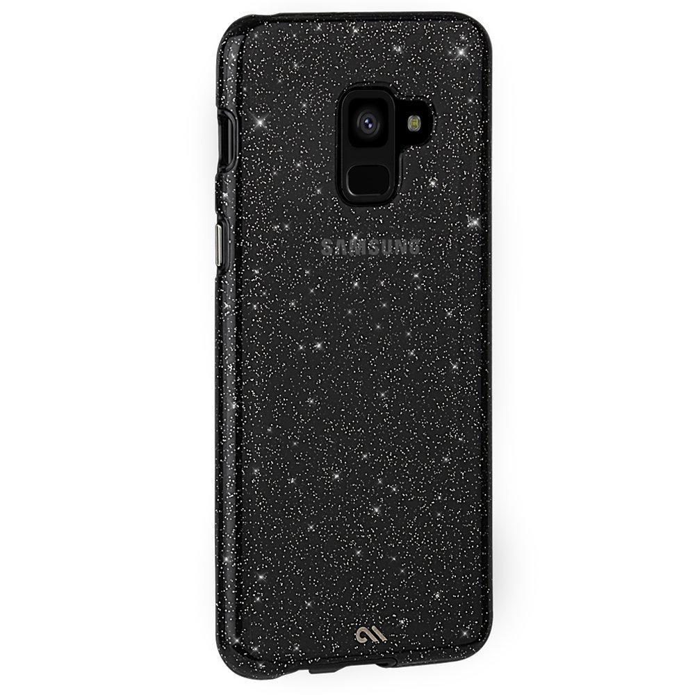 Samsung Galaxy A8 Sparkling Case - Sheer Glam Noir for Night Out