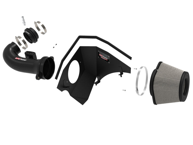 aFe 19-21 GM Trucks 5.3L/6.2L Track Series Carbon Fiber Cold Air Intake System with Pro Dry S Filters - Performance Upgrade for Silverado & Sierra - Off-Road & Street Racing Use