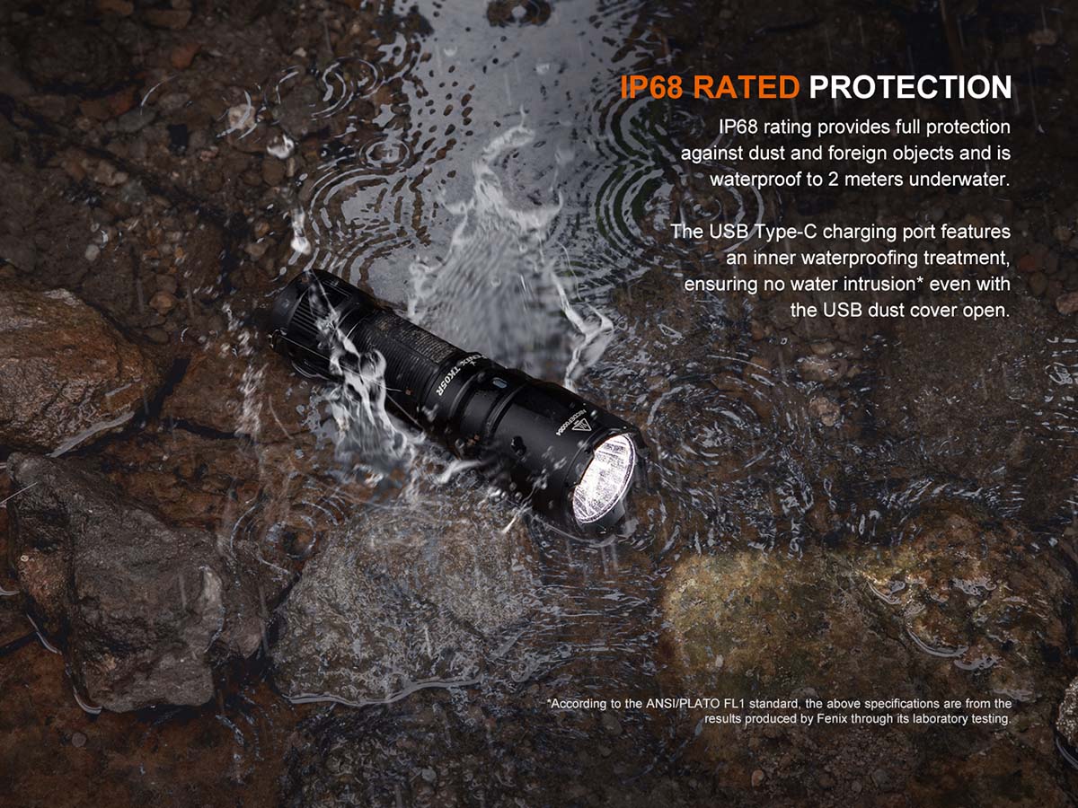 Fenix TK05R Rechargeable LED Flashlight - High Lumens, Durable & Waterproof for Camping, Hiking, Emergency Use