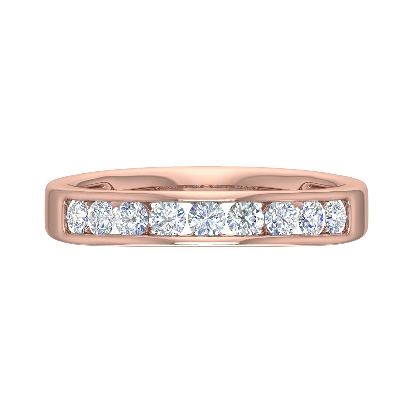 1/2 Carat Channel Set Diamond Wedding Band Ring in 14K Gold - Elegant Bridal Jewelry for Women, Perfect for Engagement, Anniversary & Special Occasions