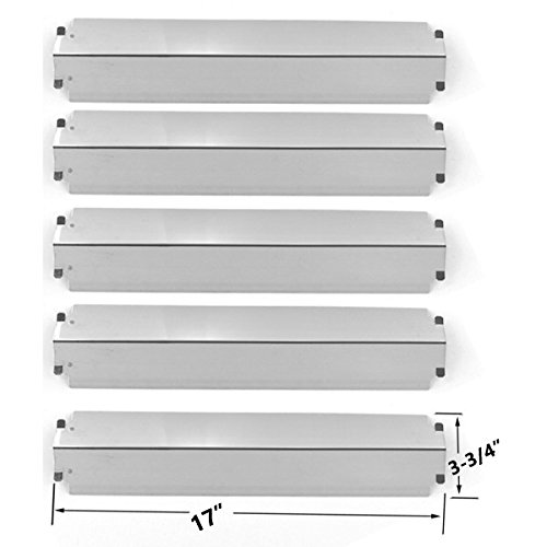 Charbroil Commercial 463268806 BBQ Grill Repair Kit - 5 Stainless Steel Burners & Heat Plates Replacement Parts for Outdoor Cooking & Grilling