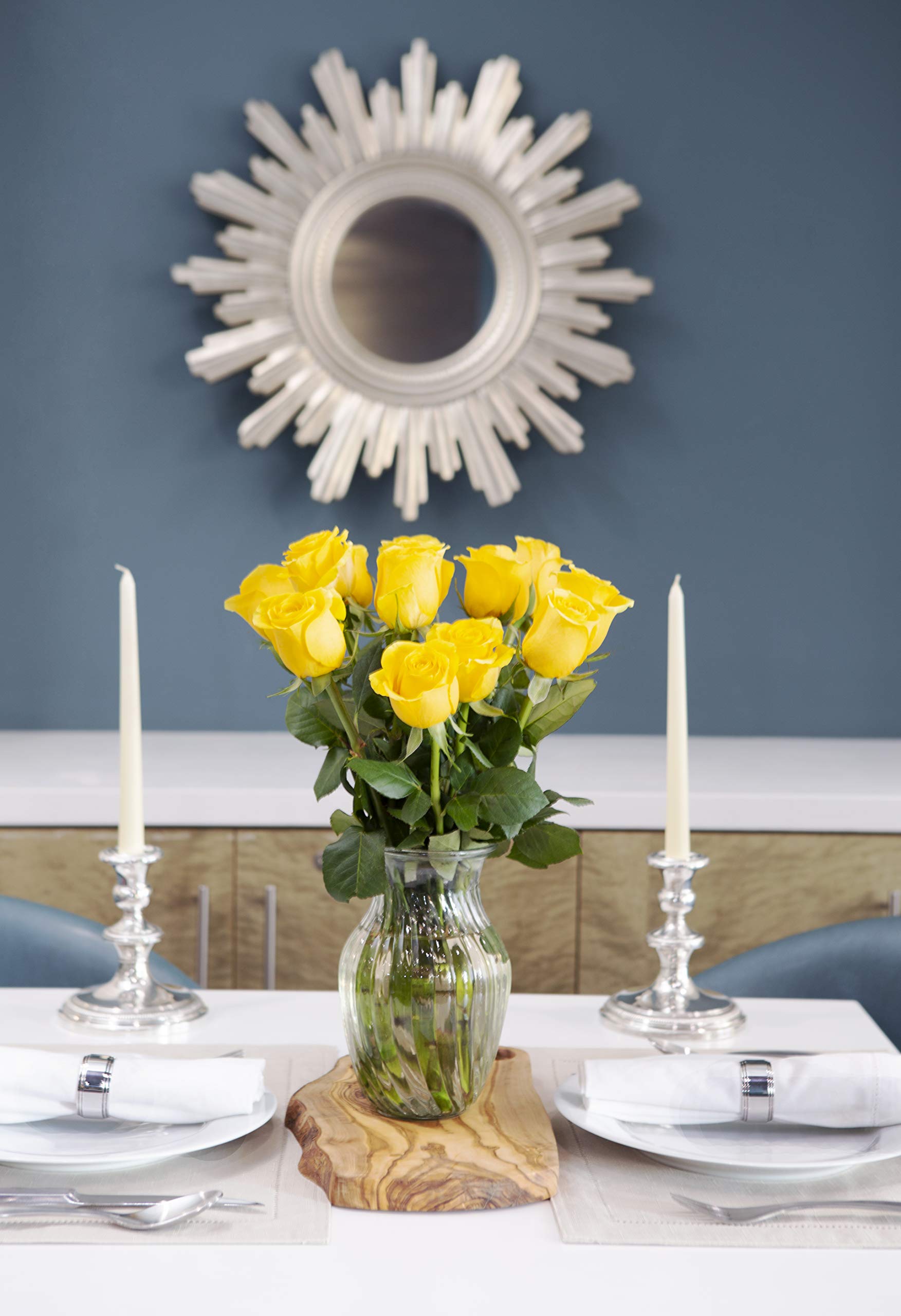 Fresh Yellow Roses Bouquet of 12 Stems - Premium Fall Collection Flowers for Birthday, Anniversary, Valentine's Day & Mother's Day Gifts - Next Day Delivery | Perfect for Home Decor, Wedding Centerpieces & Romantic Surprises