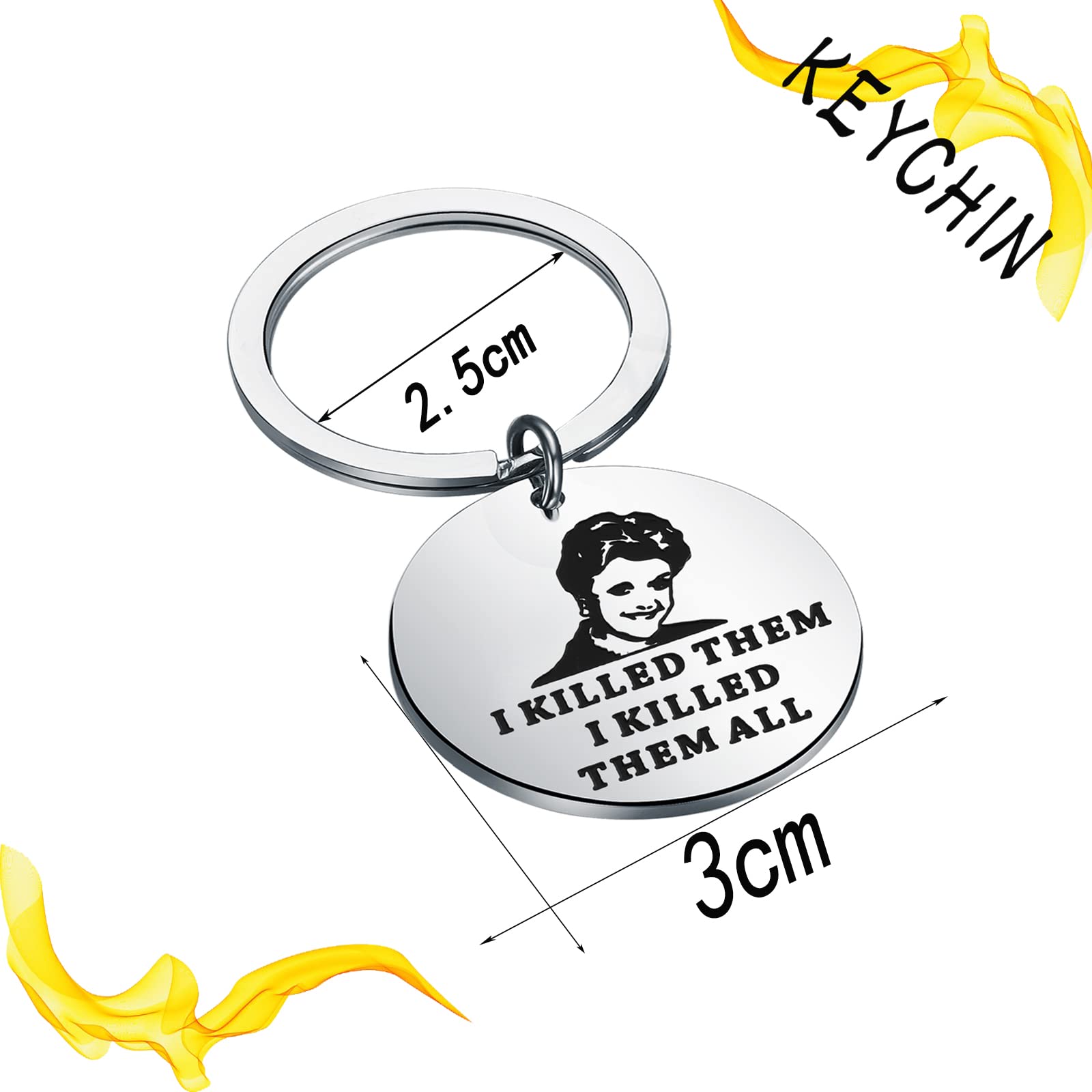 KEYCHIN Jessica Fans Keychain - True Crime TV Show Merch - 'I Killed Them All' Jewelry Gift for Murder Mystery Lovers - Perfect for Friends, Cosplay & Crime Show Conventions