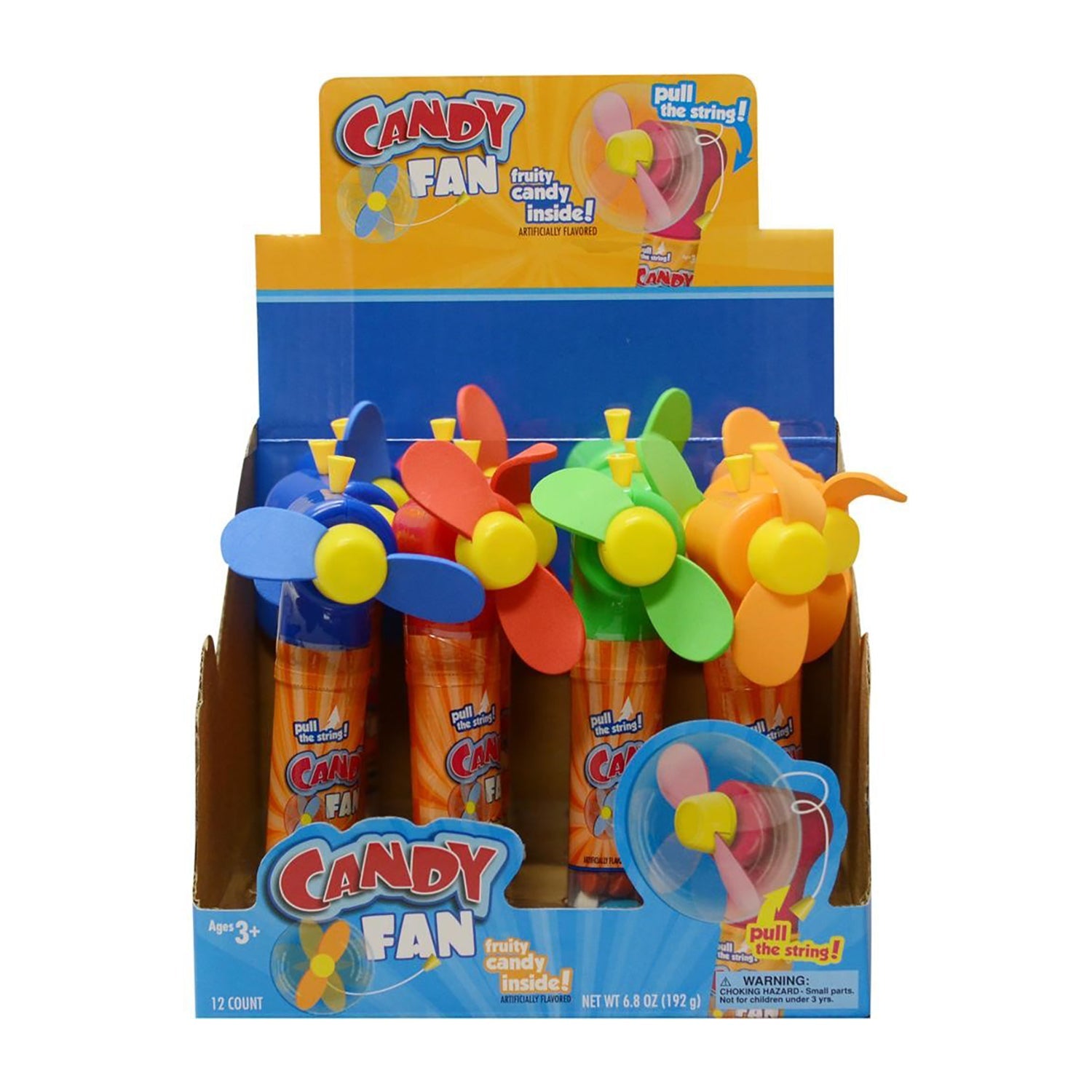 Koko's Candy Fan - Assorted Flavors, 12 Count Box | Perfect for Birthday Parties, Halloween Treats & Office Snacks