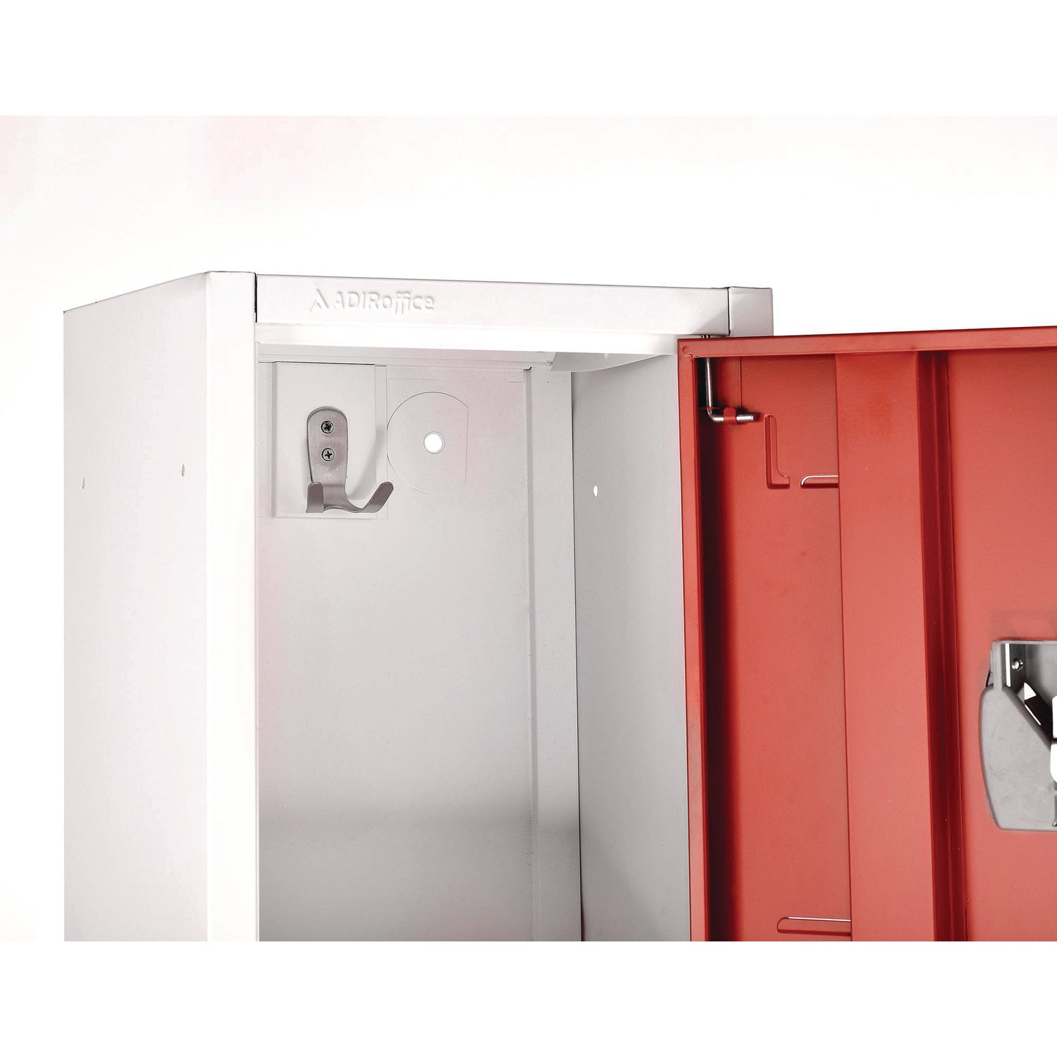 Steel Storage Locker with 2 Compartments - 12 x 12 x 72 Inches, Red - Heavy Duty Metal Locker for Office, School, Gym & Warehouse Organization