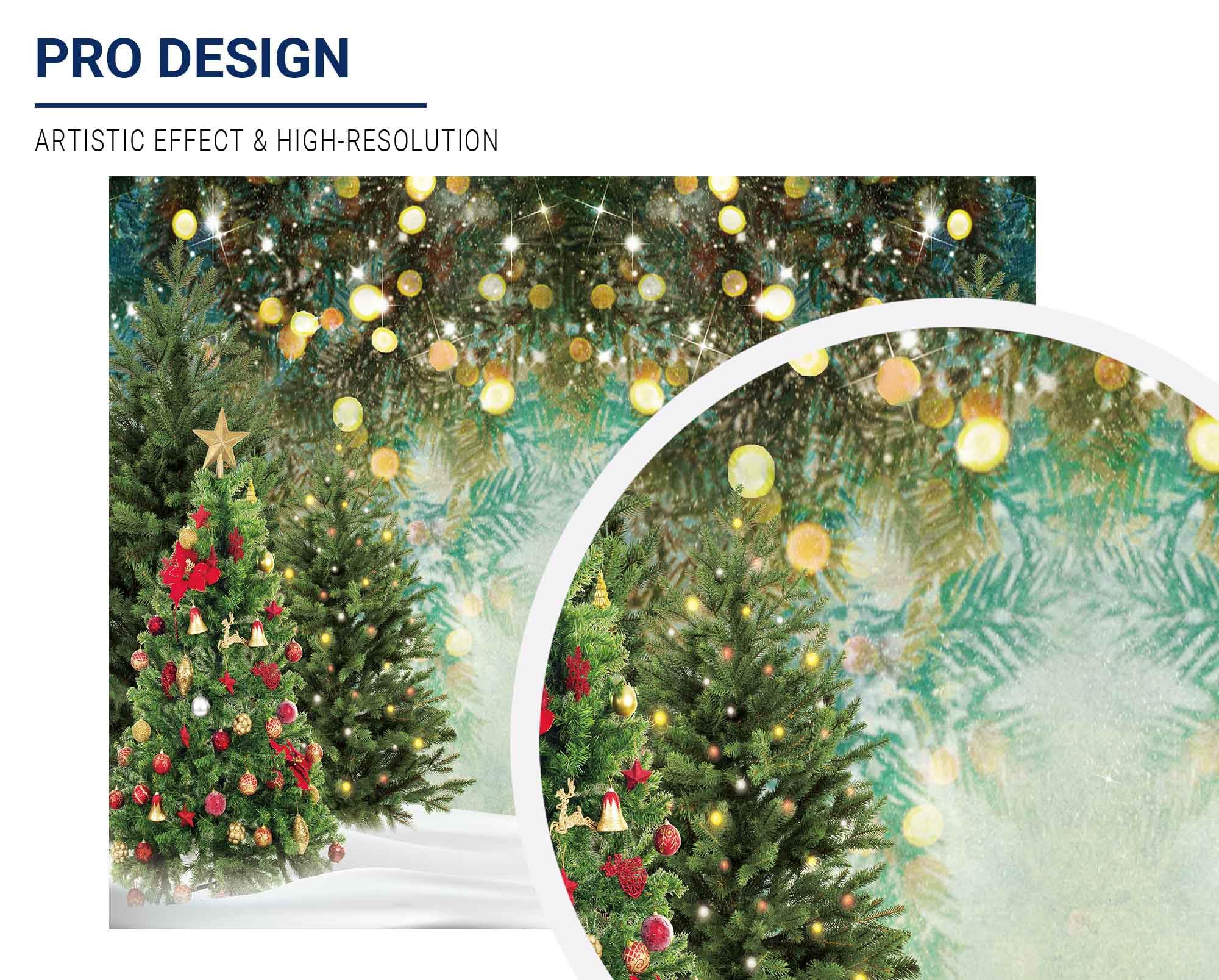 Allenjoy 10x8ft Christmas Photography Backdrop - Glitter Polka Dot Winter Snow Scene with Pine Trees for Holiday Photo Booth, Family Portraits & Kids Party Decor | Perfect for Christmas Cards, Social Media Posts & Festive Celebrations