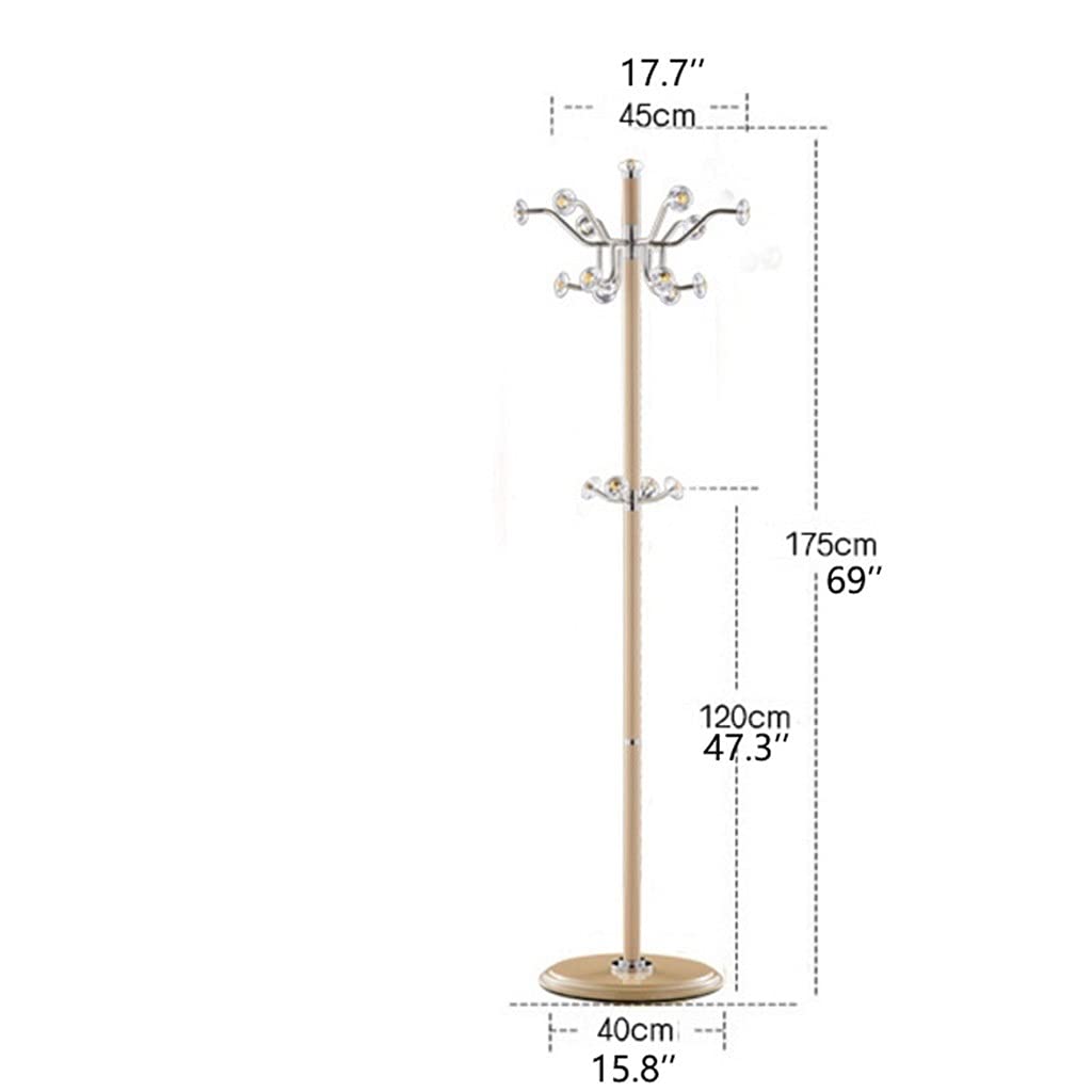 Iron Coat Rack Stand - Freestanding Floor Coat Hanger for Bedroom & Living Room | Clothes, Hats, Bags & Winter Scarf Storage Shelf | Easy Assembly (White) - Perfect for Small Spaces, Entryways & Apartment Organization