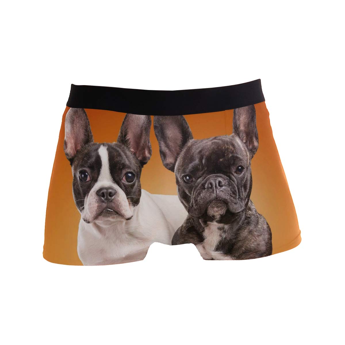 Funny French Bulldog Boxer Briefs for Men - Soft Cotton Underwear with Comfortable Waistband - Perfect for Casual Wear, Gym, and Everyday Use