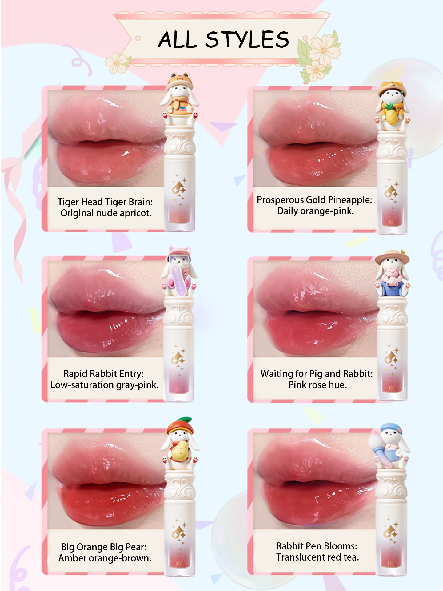 Cute Rumor Amusement Park Mirror Lip Gloss - Shiny Moisturizing Lip Glaze for Daily Wear & Party Makeup | Perfect for Date Night, Cosplay, and Special Occasions