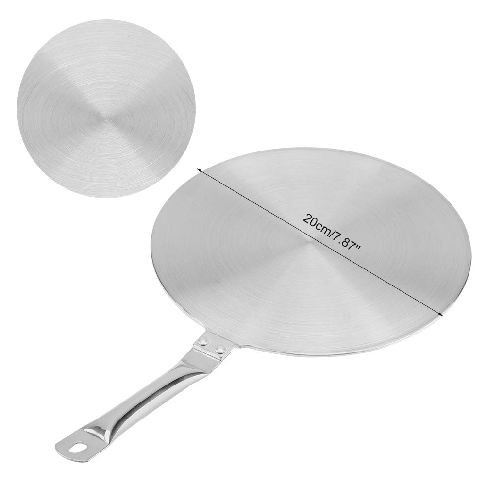 20cm Heat Diffuser Plate for Gas & Electric Stoves - Stainless Steel Cooktop Protector for Even Cooking | Perfect for Kitchen, Camping & Outdoor Use