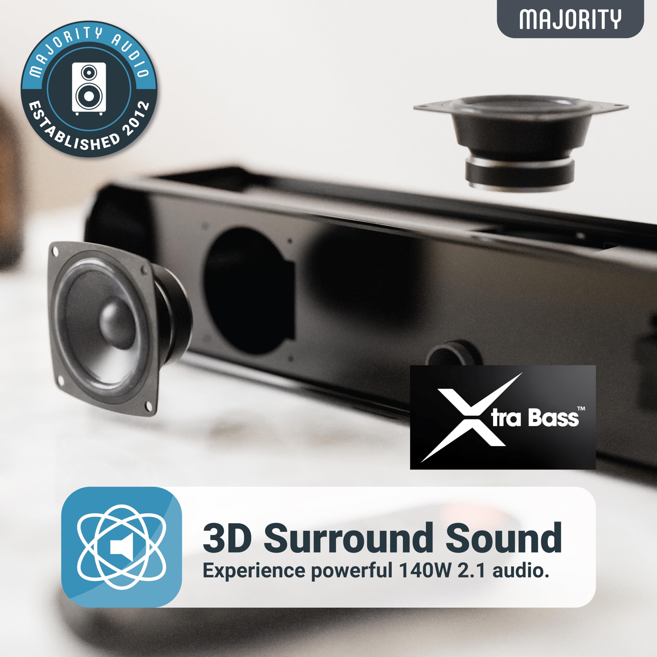 Majority 140W Bluetooth Sound Bar for Smart TV | 31
